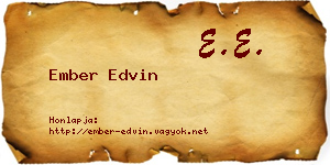 Ember Edvin névjegykártya